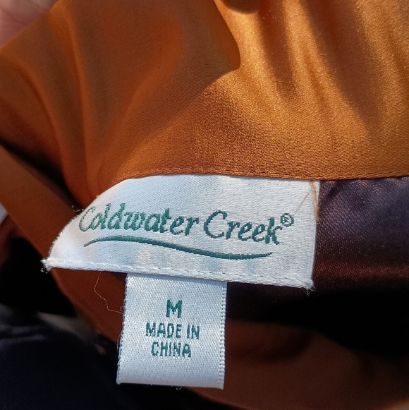 Coldwater Creek Elegant Brown Paisley Velvet Feel Skirt_Med - Picture 5 of 6